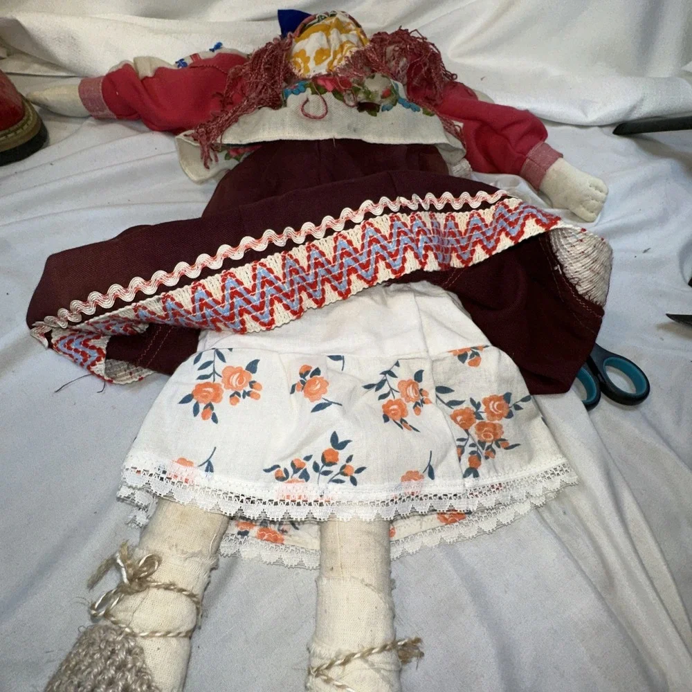 Vintage Russian Cloth Doll Hand Sewn 24 inches